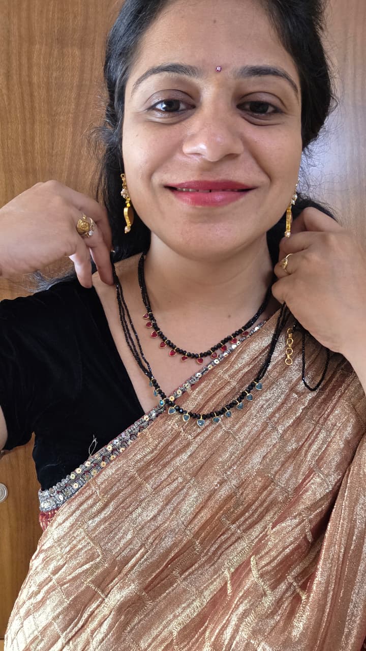 Polki Black beads