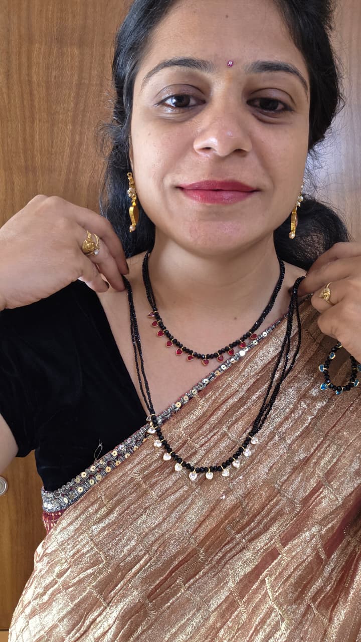 Polki Black beads
